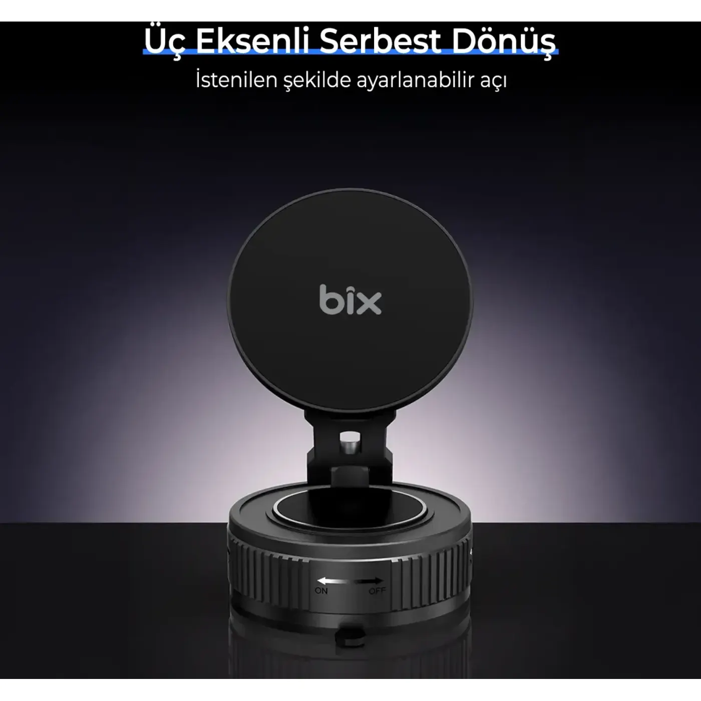 BXCH11 360° Derece Dönebilen Vakumlu Telefon Tutucu — görsel 2