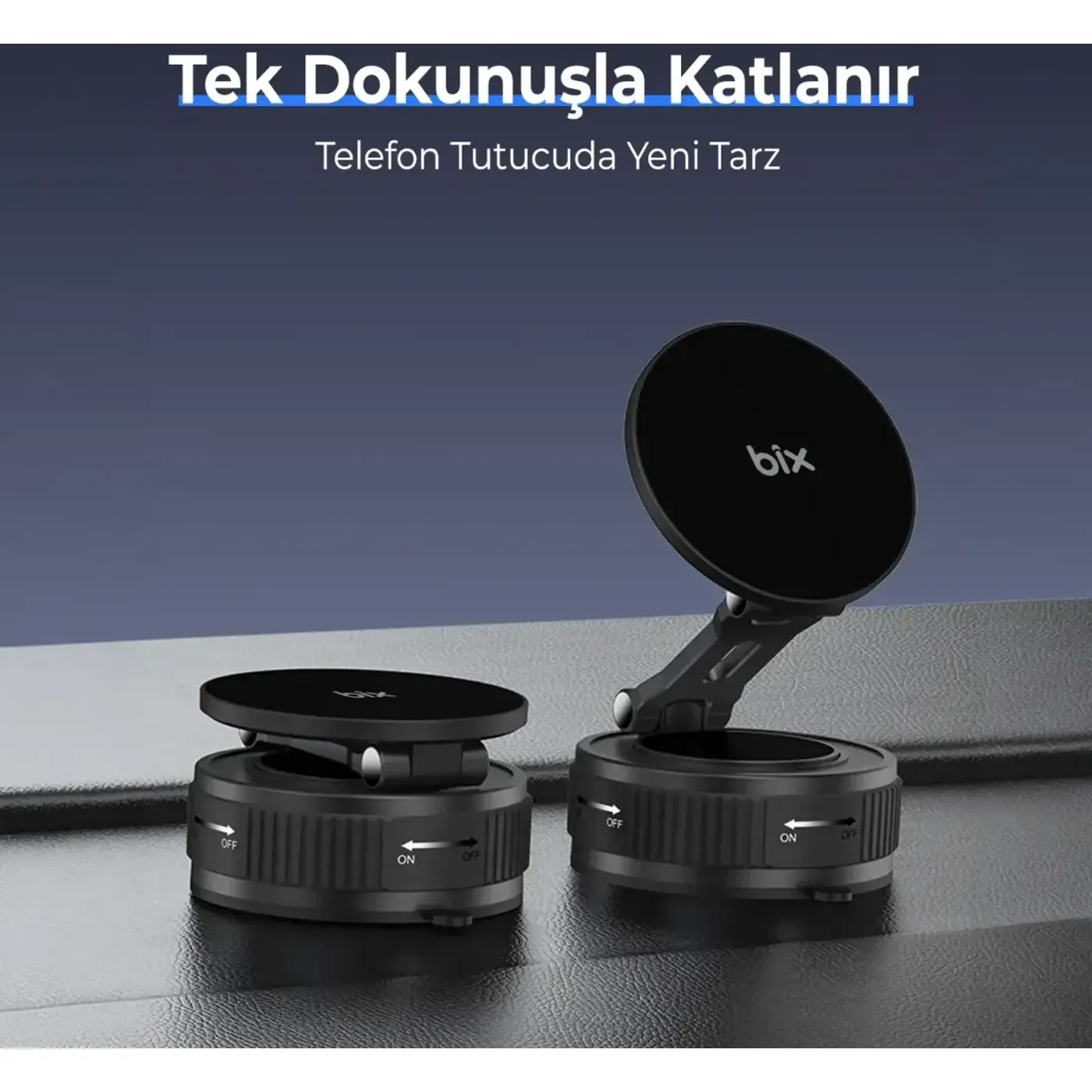 BXCH11 360° Derece Dönebilen Vakumlu Telefon Tutucu — görsel 4