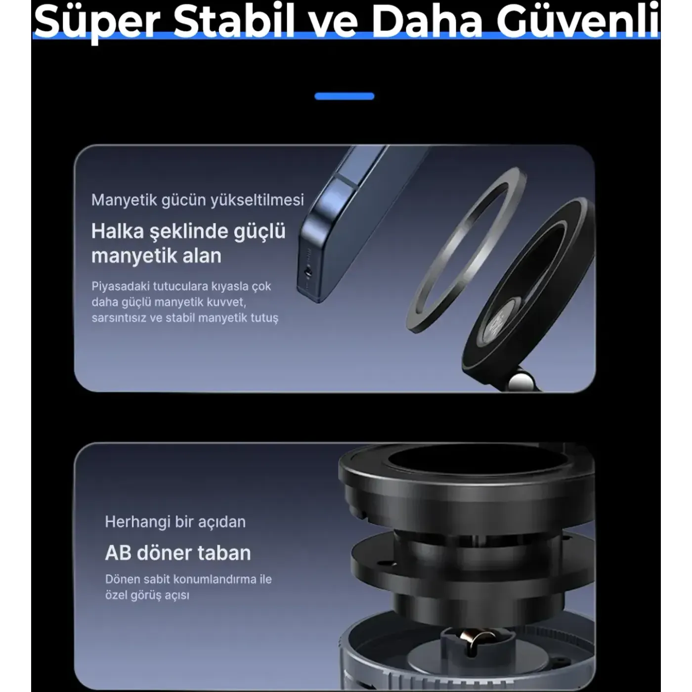 BXCH12 360° Derece Dönebilen Vakumlu Telefon Tutucu — görsel 3