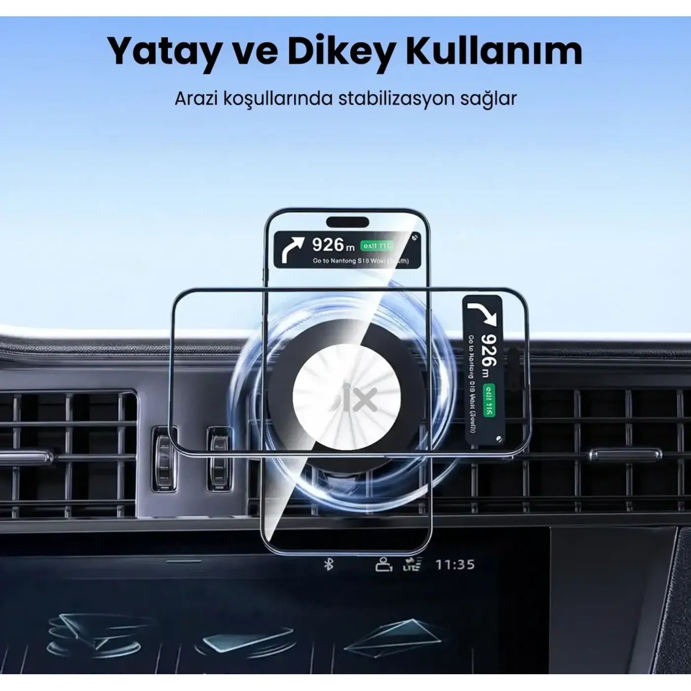 BXCH14 360° Ayarlanabilir Hava Menfezi için Metal — görsel 3
