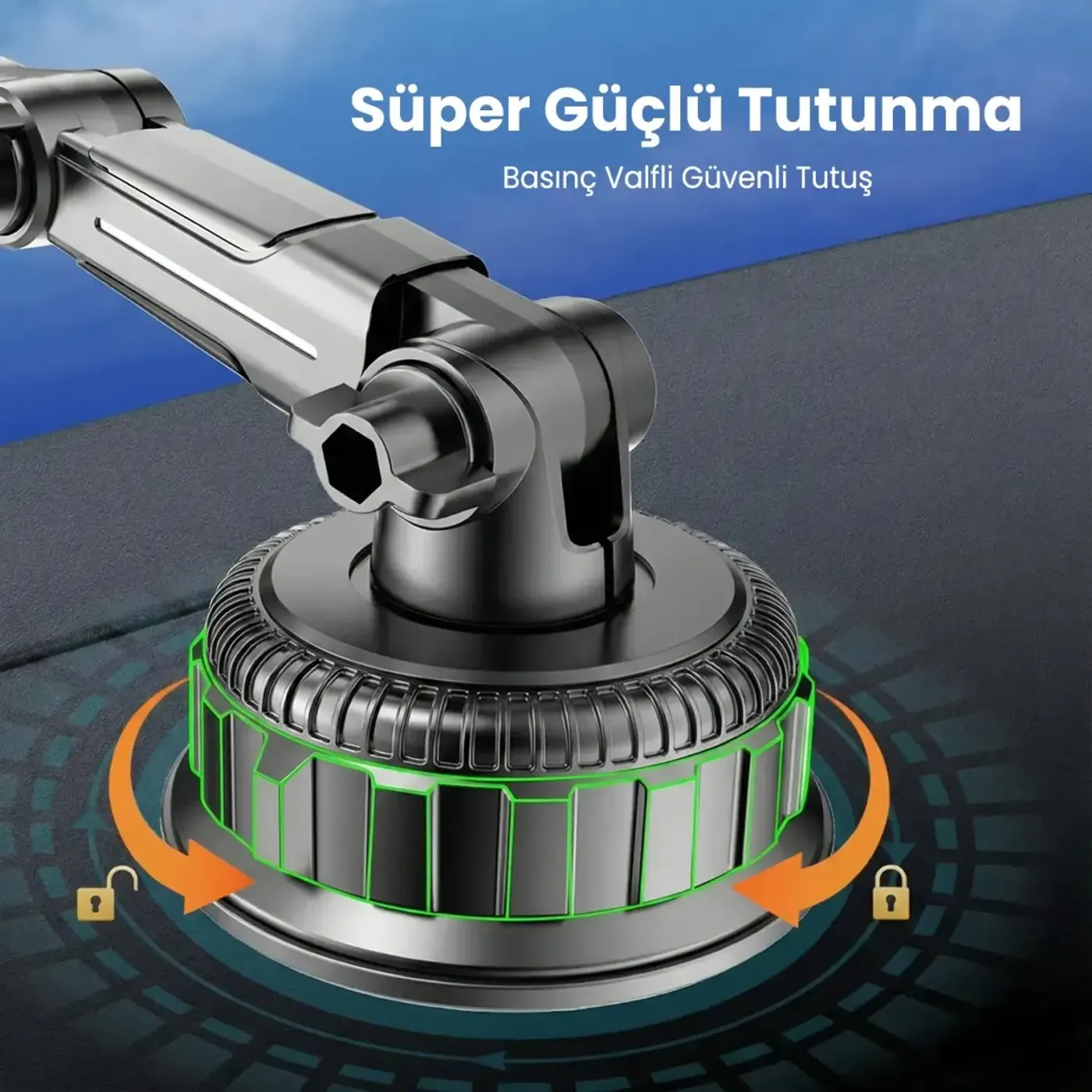 BXCH15 Uzayabilen ve Ayarlanabilir Cam Telefon Tutucu — görsel 4
