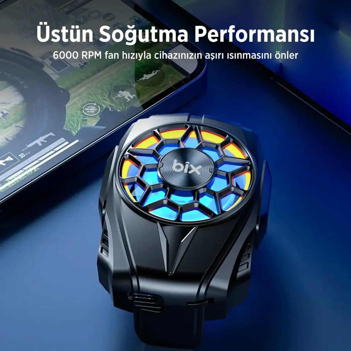 BXCP03G Sessiz ve Güçlü Telefon Soğutucu Fan Kablolu — görsel 5