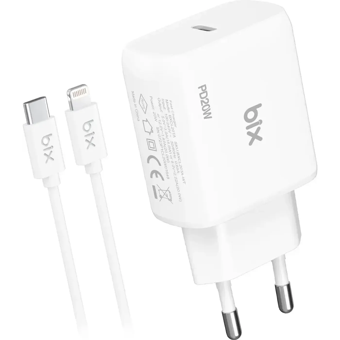 BXL20W 20W PD Hızlı Şarj Adaptörü + 3A USB-C’den