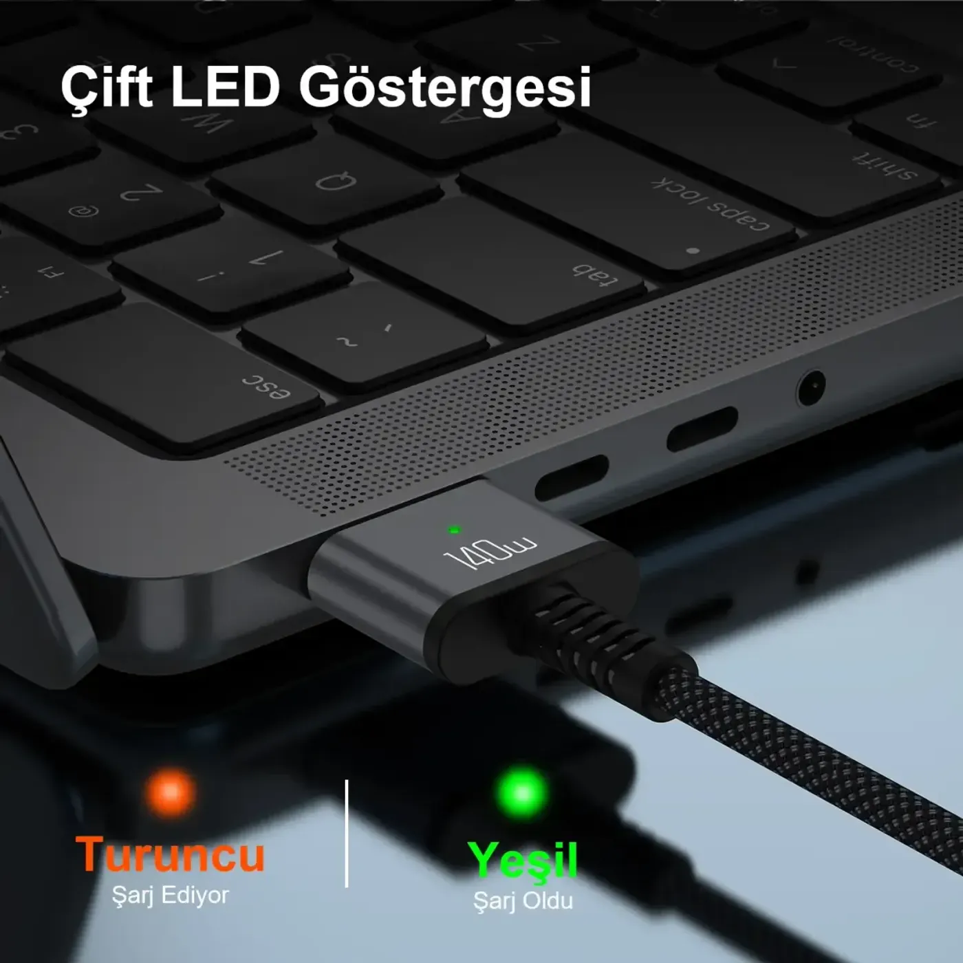 BXM3C 140W Type-C to Magsafe 3 Macbook Pro Şarj Kablosu — görsel 4