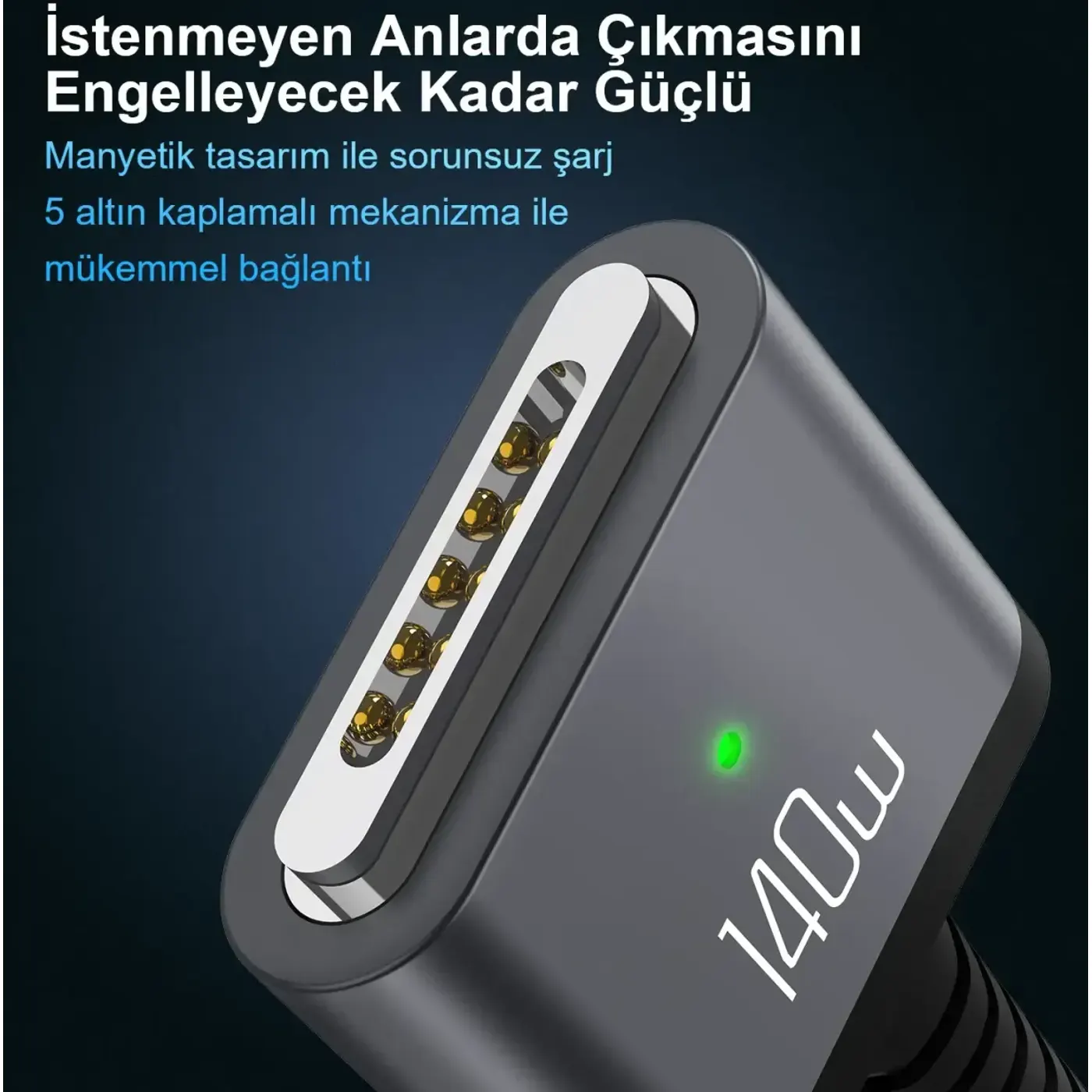 BXM3C 140W Type-C to Magsafe 3 Macbook Pro Şarj Kablosu — görsel 5