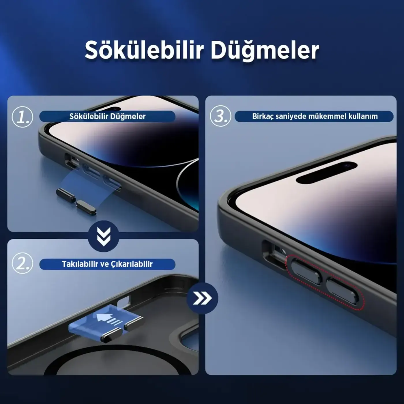 Bix MagSafe Anti-Shock Kılıf – Kaymaz Tasarım, Üstün — görsel 2