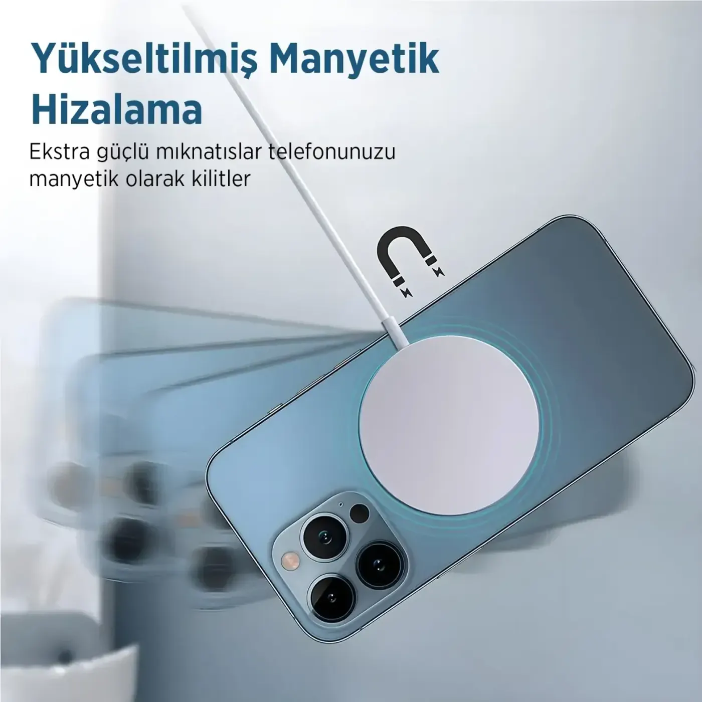 BXMG17 15W Qİ Akıllı Telefon, Airpods, Akıllı Saat Şarj — görsel 2