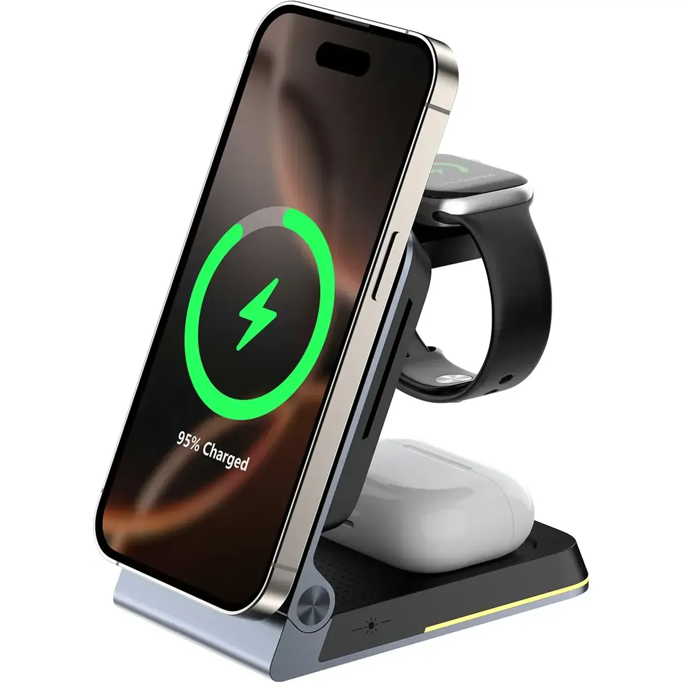 BXMW5 3’ü 1 Arada 15W Akıllı Telefon TWS Kablosuz Şarj