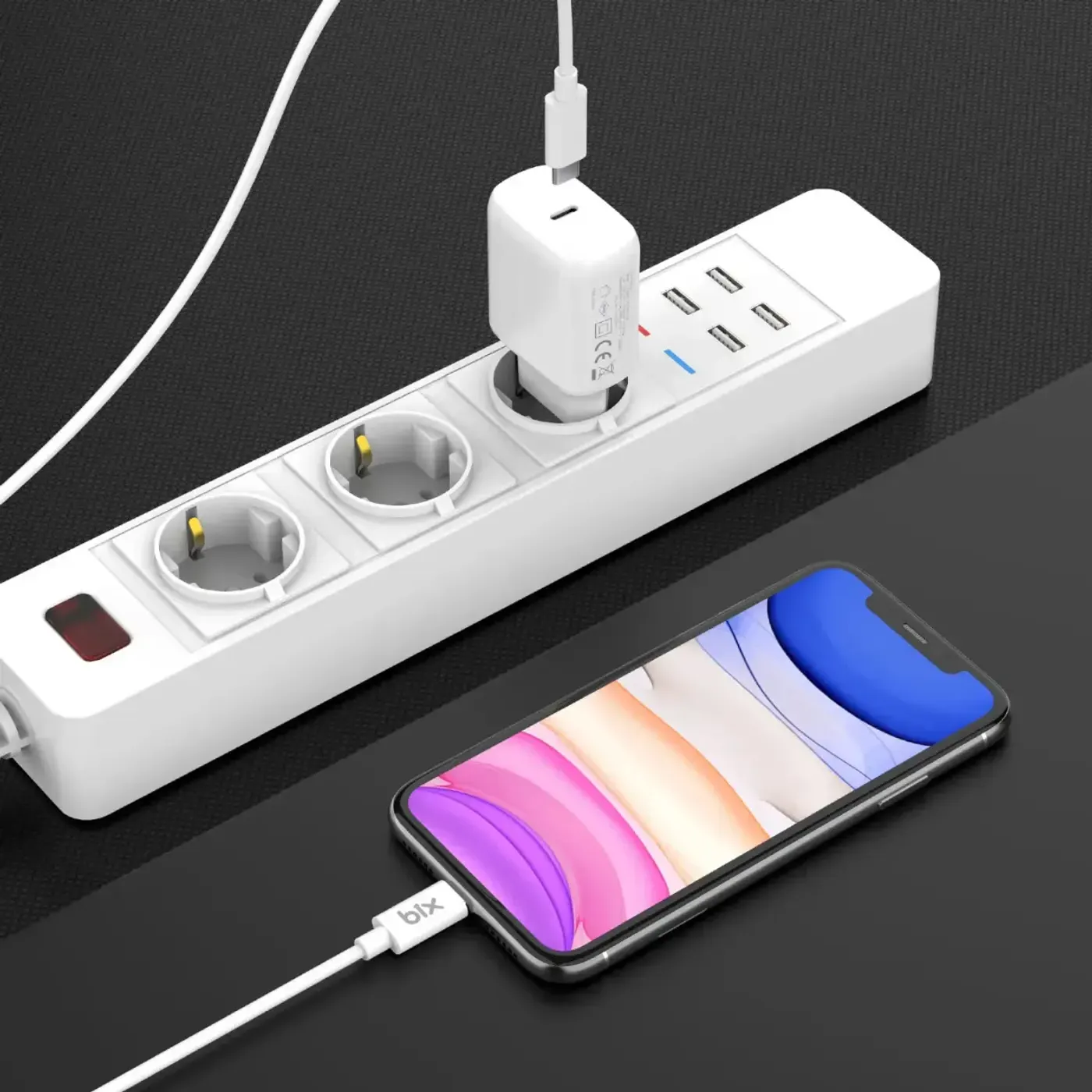 PD20TA 20W Type-C PD Hızlı Şarj Adaptörü Beyaz — görsel 3