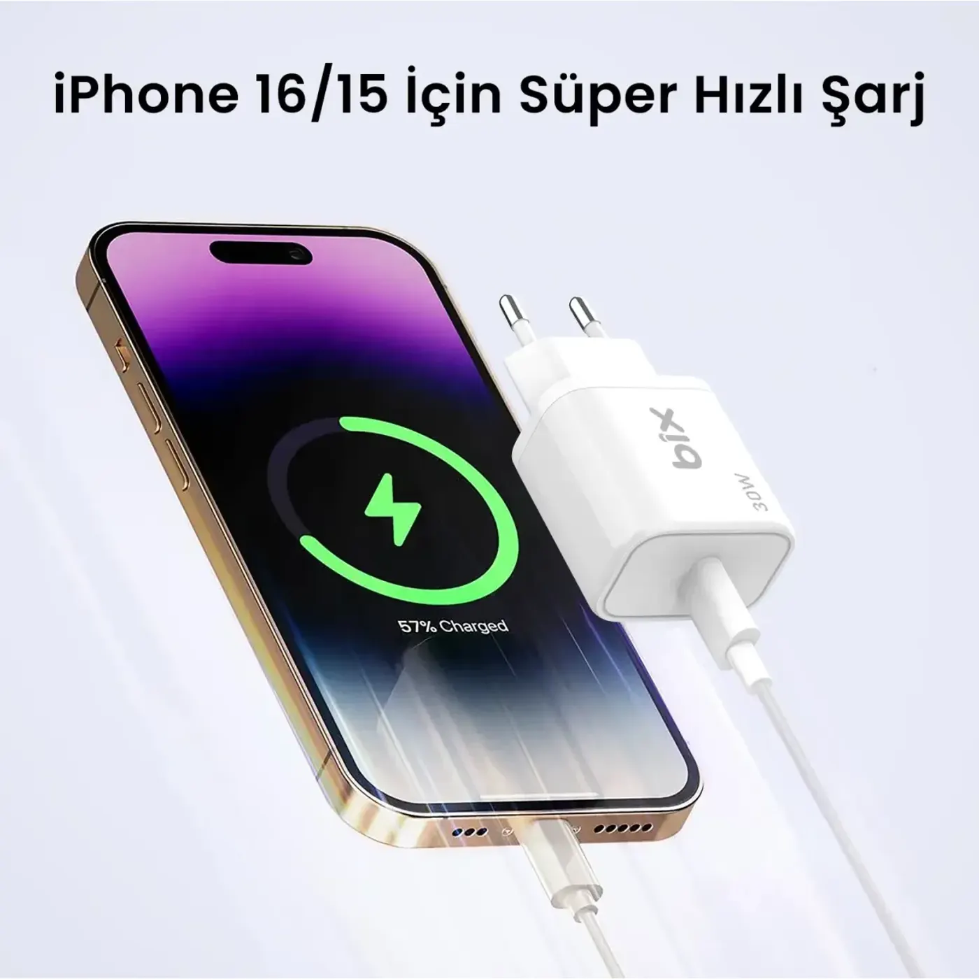 BXPD32 30W USB-C PD 3.0 Akım Korumalı Hızlı Şarj — görsel 4