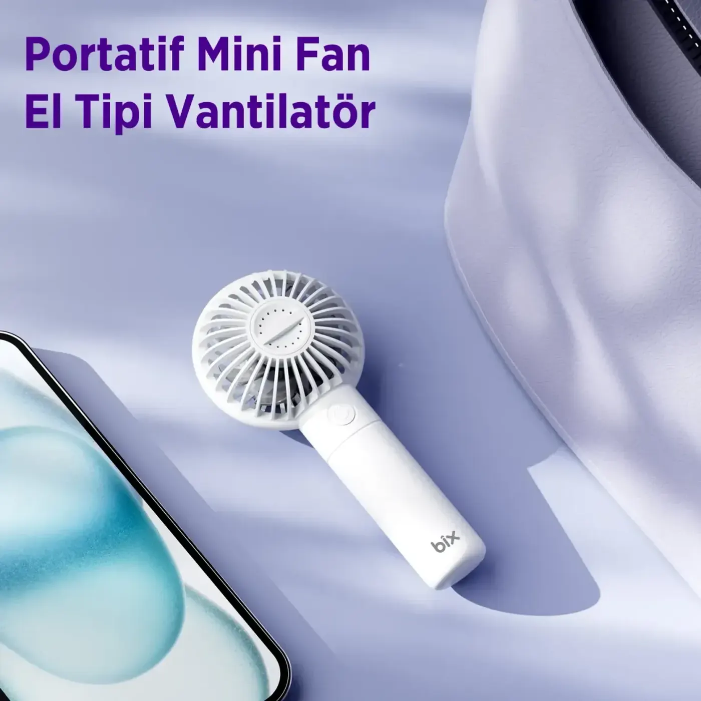 BXPF01 Şarj Edilebilir 3 Kademeli Vantilatör — görsel 4
