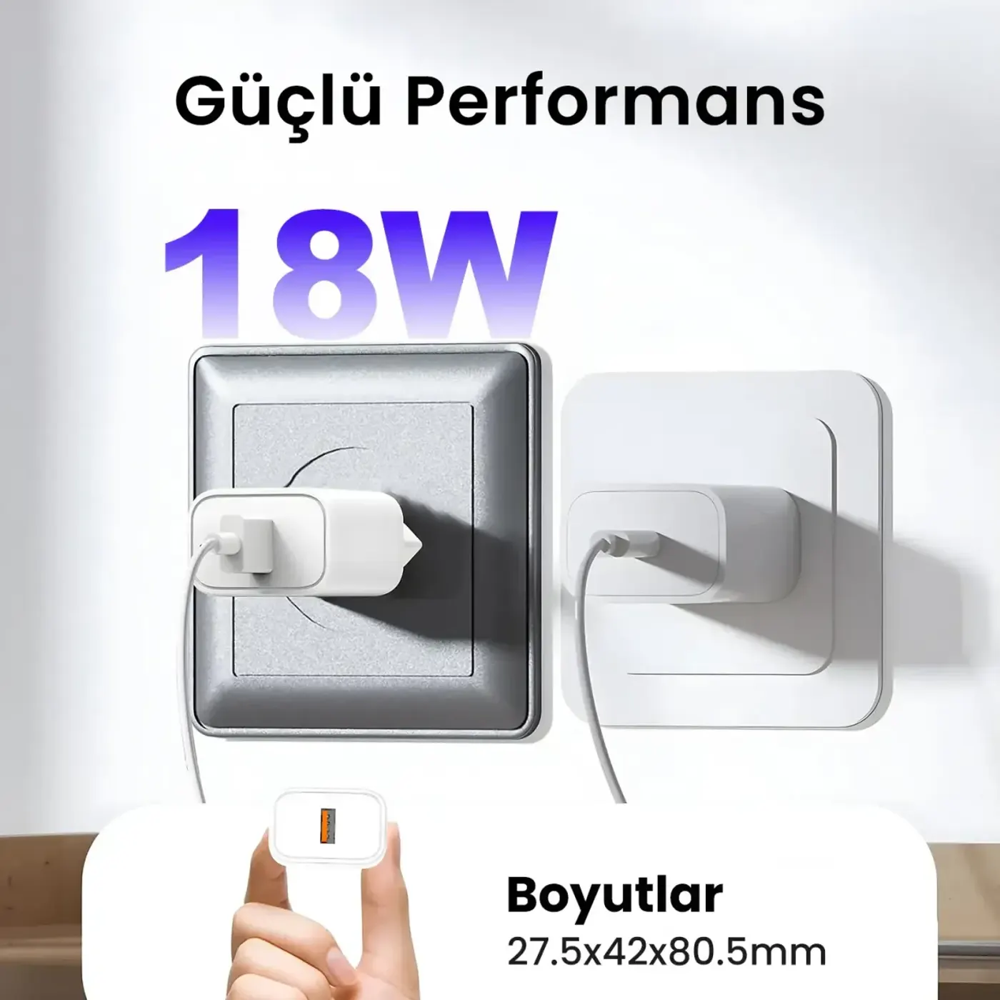 BXQC18 USB-A 18W QC 3.0 Akıllı Çipli ve Kısa Devre Şarj — görsel 2