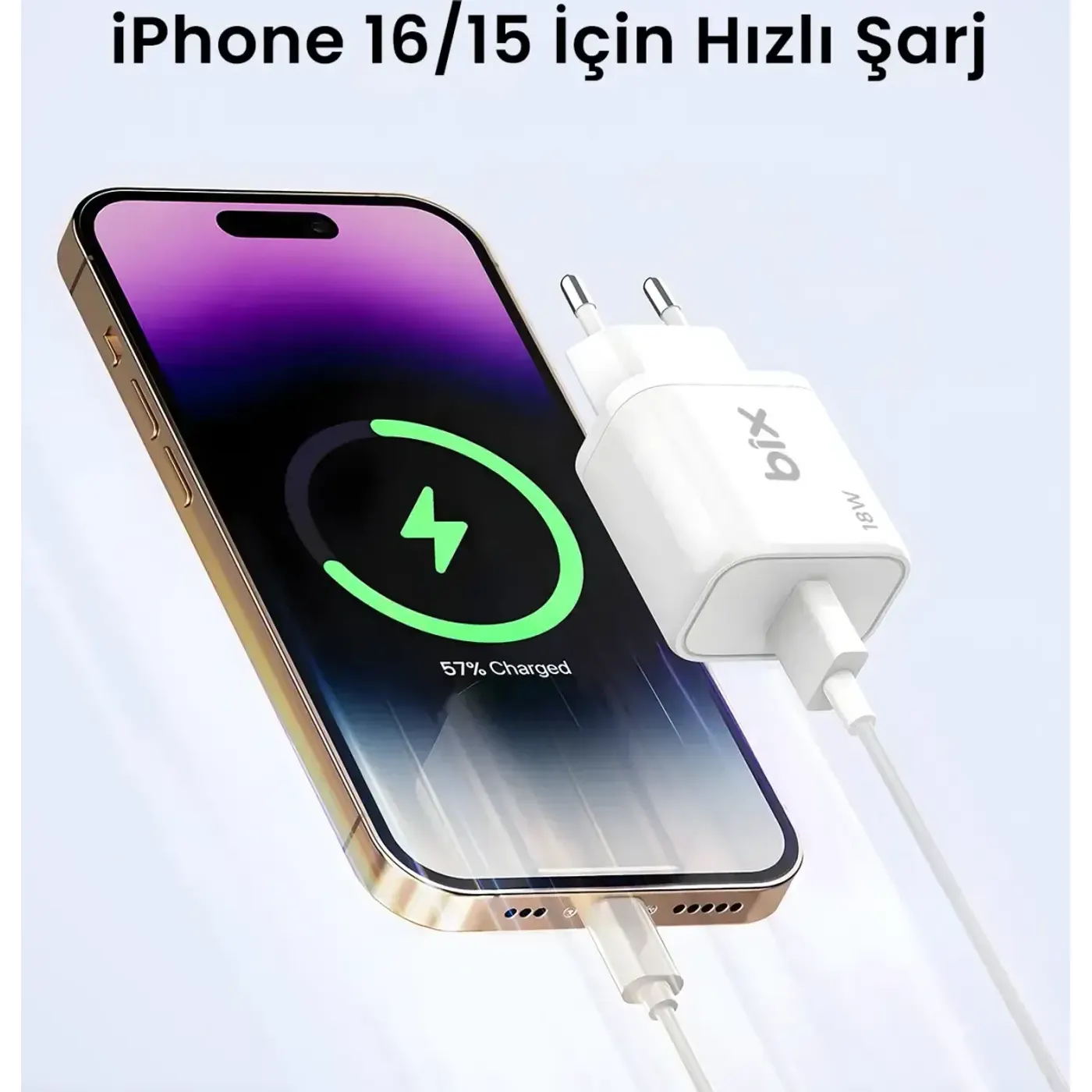 BXQC18 USB-A 18W QC 3.0 Akıllı Çipli ve Kısa Devre Şarj — görsel 3