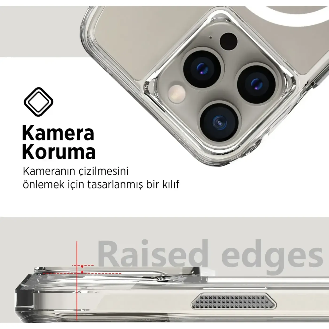 Bix Octagon MagSafe Telefon Kılıfı – Kristal Netlik — görsel 2
