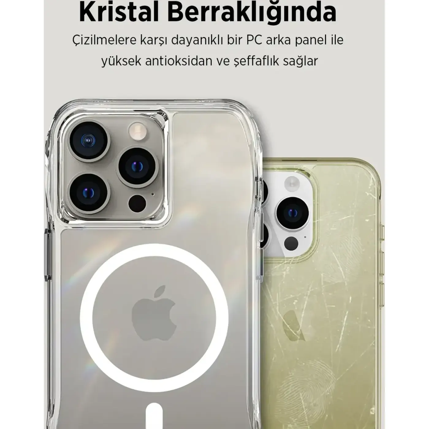 Bix Octagon MagSafe Telefon Kılıfı – Kristal Netlik — görsel 5