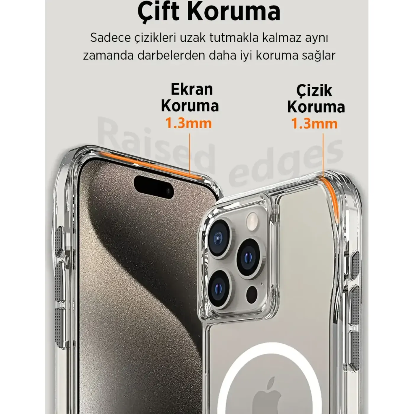 Bix Octagon MagSafe Telefon Kılıfı – Kristal Netlik — görsel 6