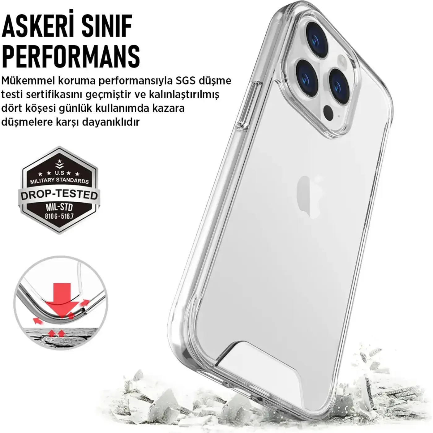 Bix Nebula Aqua Çizilmeye Dayanıklı, Parmak İzi Kılıf — görsel 2