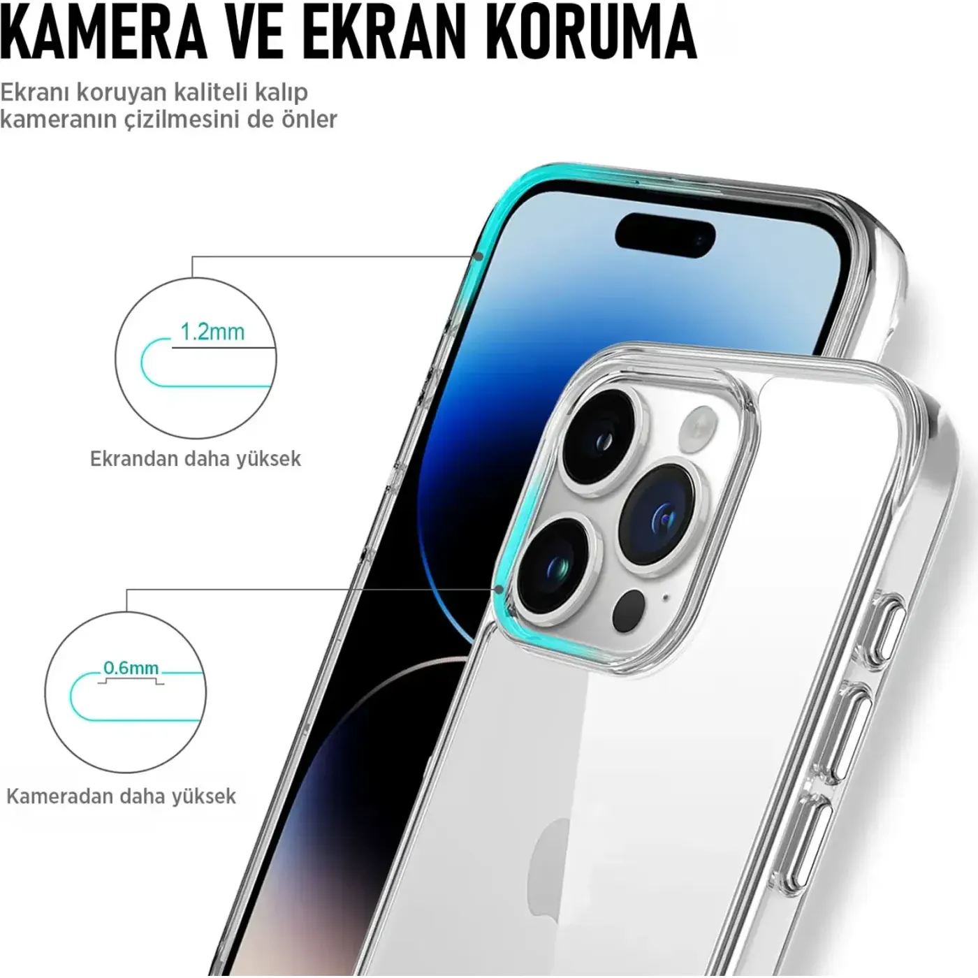 Bix Nebula Aqua Çizilmeye Dayanıklı, Parmak İzi Kılıf — görsel 3