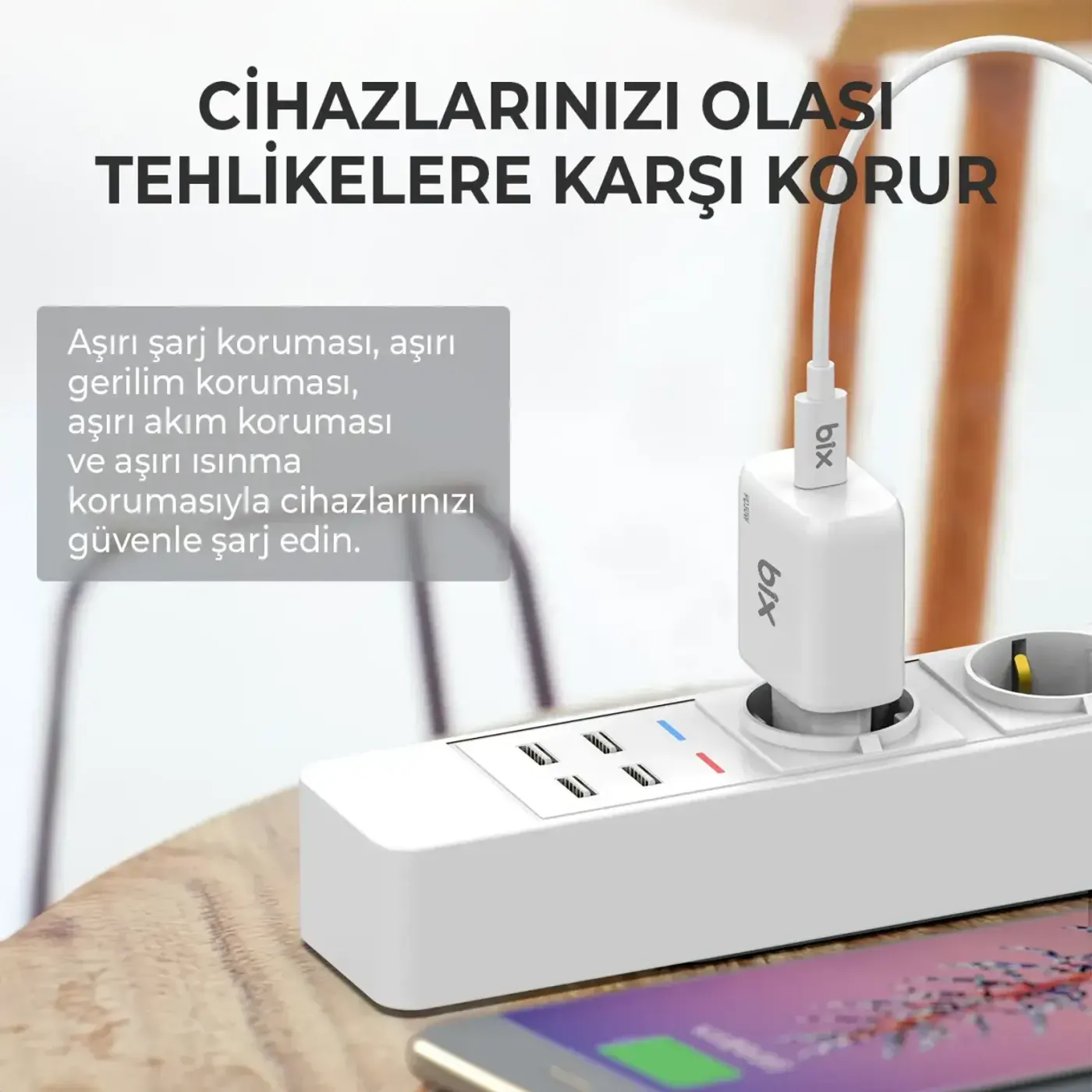 BXUC20TA 20W USB-C PD 3.0 Akım Korumalı Hızlı Şarj — görsel 2