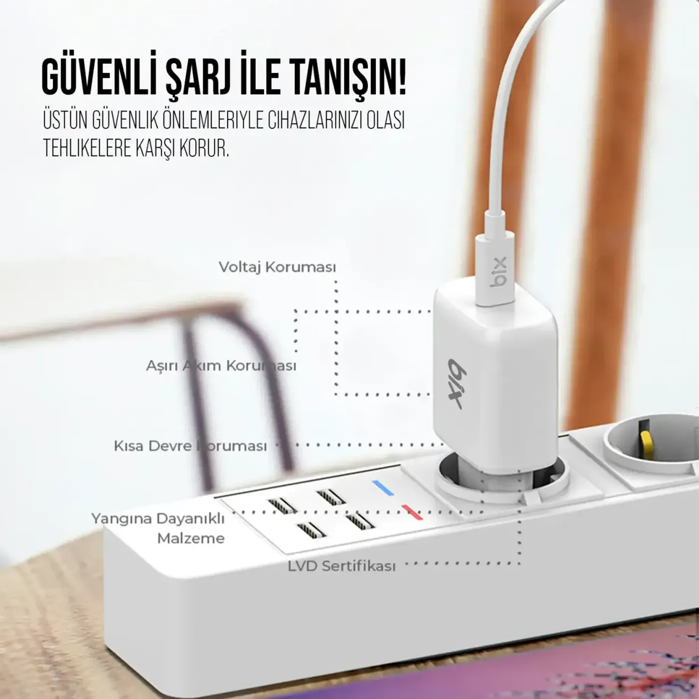 BXUC30TA 30W Type-C PD 3.0 Hızlı Şarj Adaptörü Şarj — görsel 6