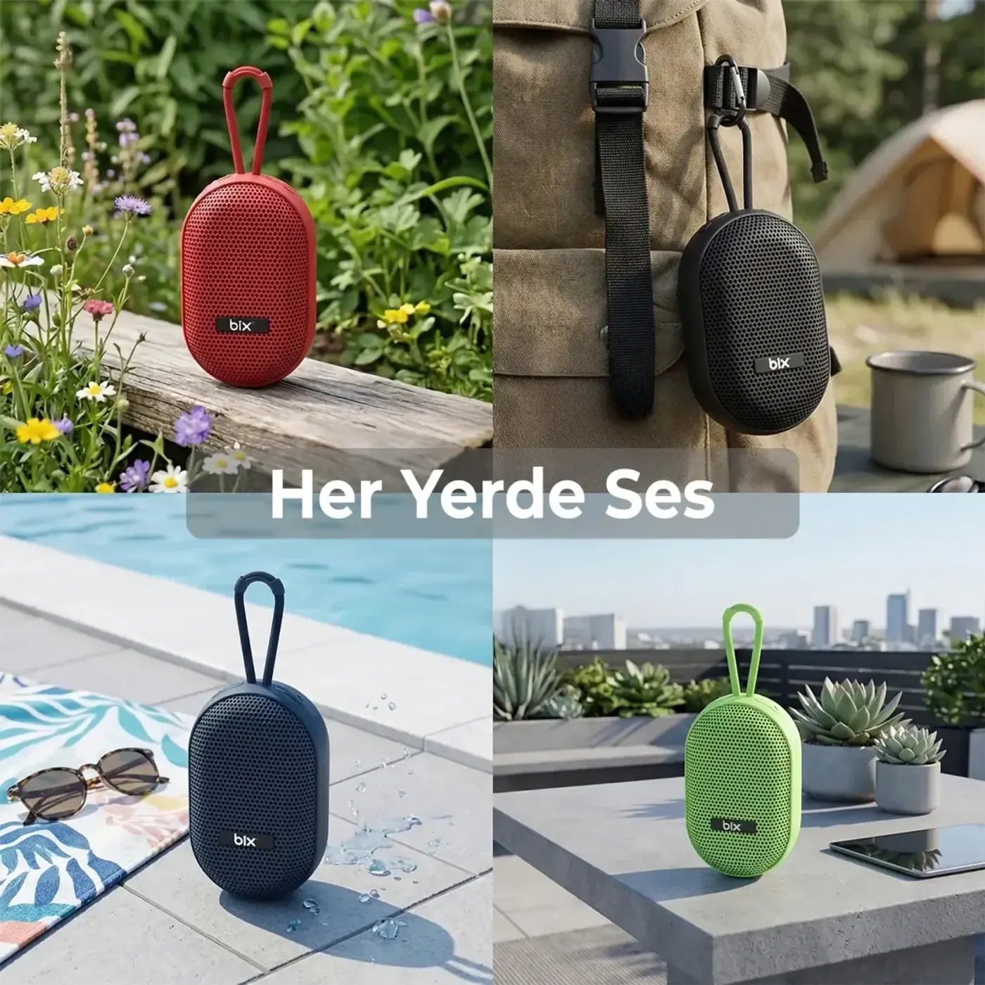BXWS01 Bluetooth 6.0 IPX4 Suya Dayanıklı 8W Hoparlör — görsel 3