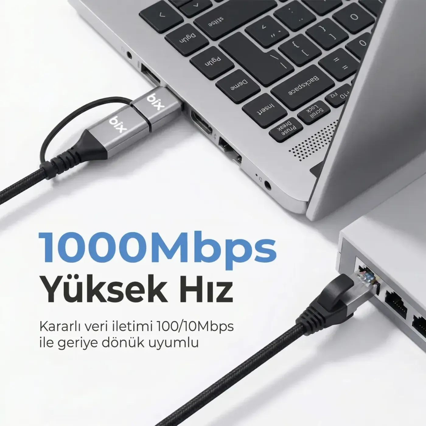 C6AC15 2in1 USB-A & Type-C to RJ45 Ethernet — görsel 4