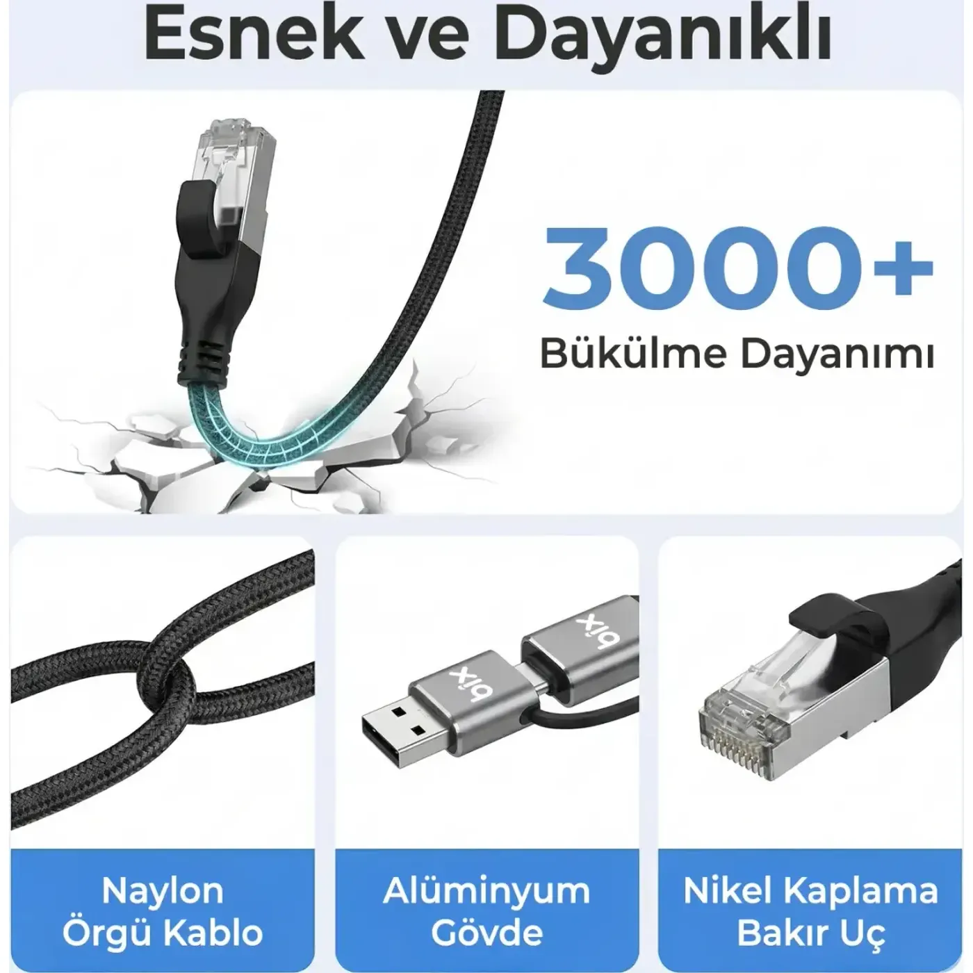 C6AC15 2in1 USB-A & Type-C to RJ45 Ethernet — görsel 5