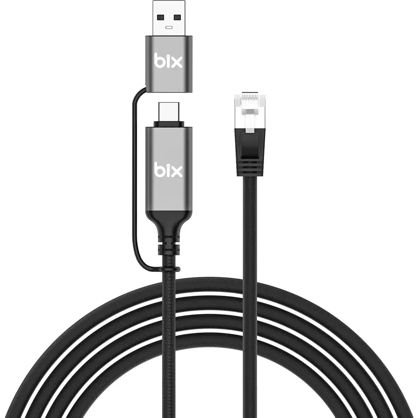 C6AC15 2in1 USB-A & Type-C to RJ45 Ethernet