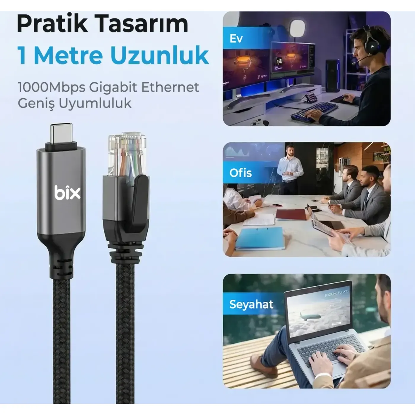 C6C01 USB-C to RJ45 1000Mbps Gigabit Ethernet — görsel 4