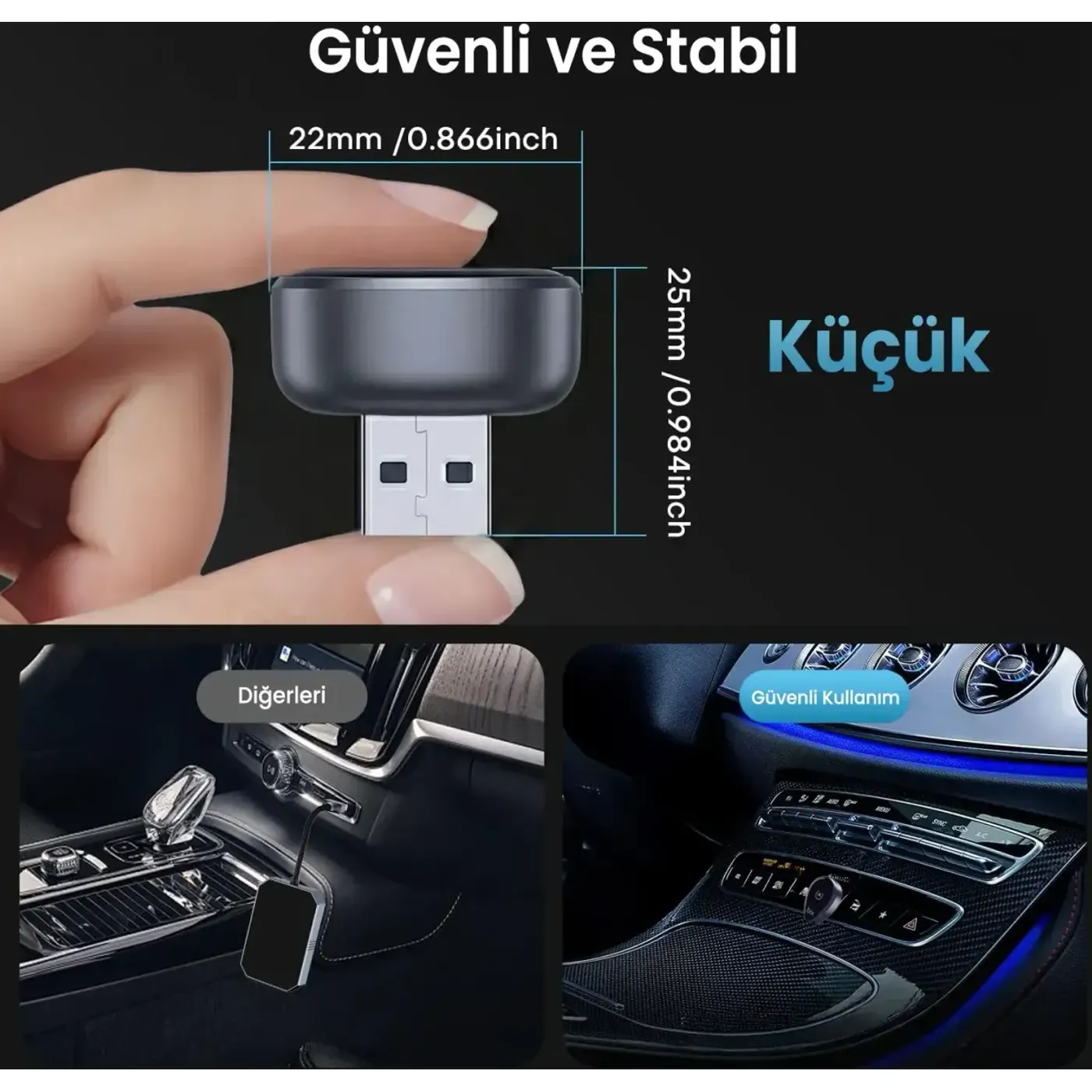 CB01 2.4G/5G WiFi CarPlay Android Auto Kabloludan — görsel 6