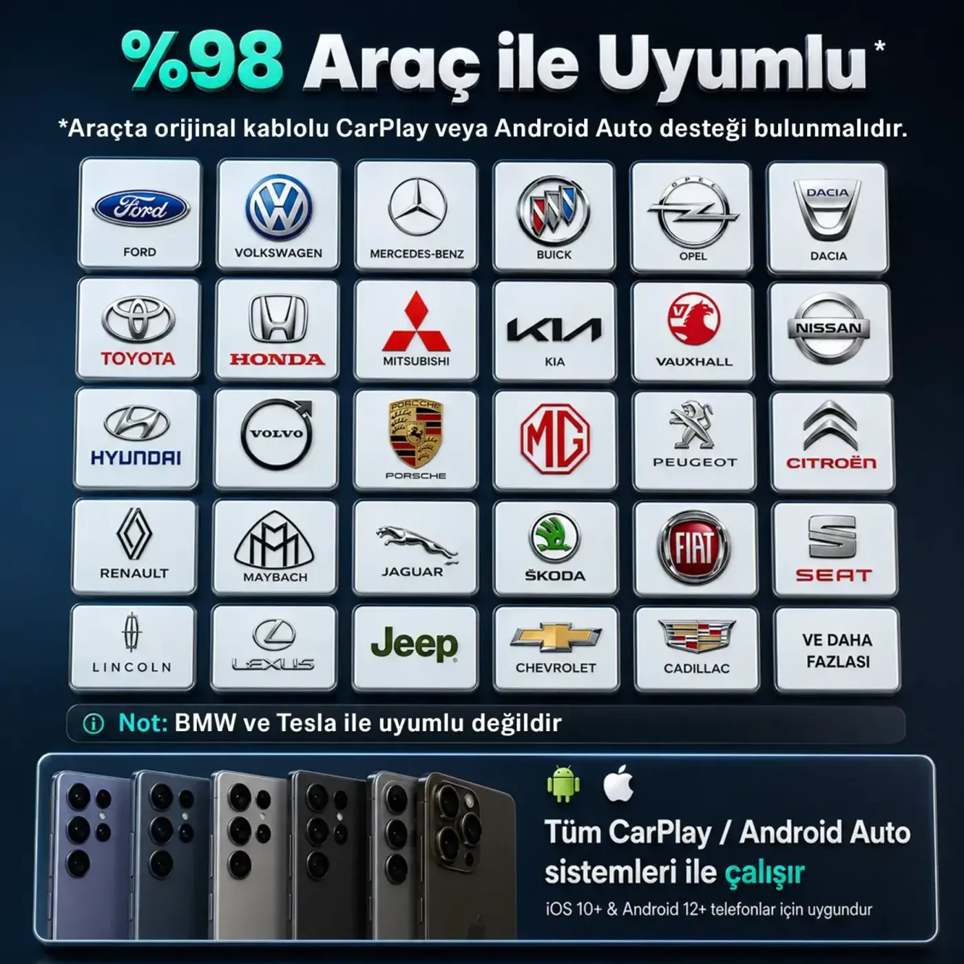 CB03 Kablosuz CarPlay Android Auto Adaptörü 2.4G/5G — görsel 6
