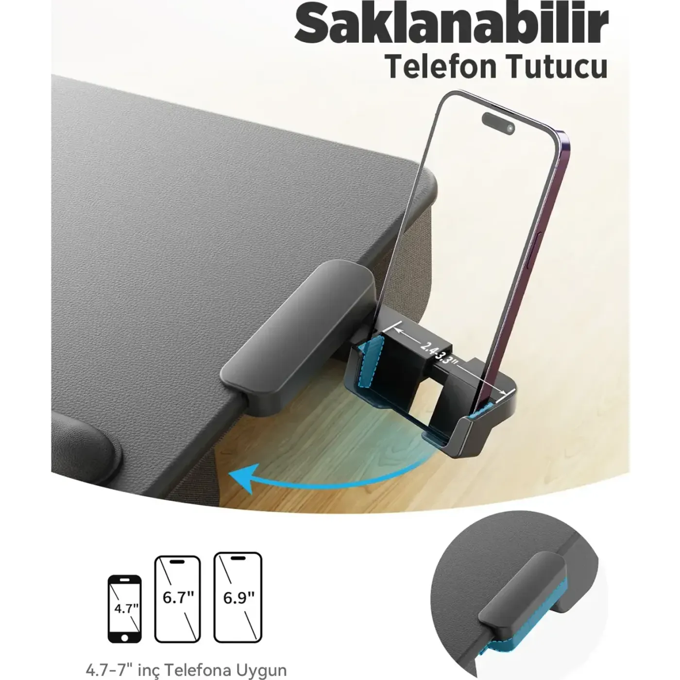 Bix Saiji GX3 Taşınabilir Laptop Standı – Geniş PVC — görsel 3
