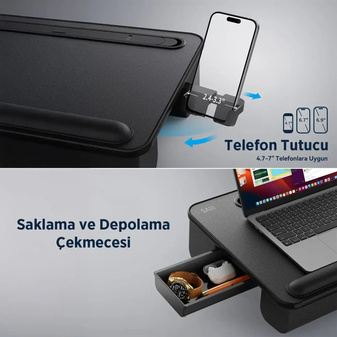 Bix Saiji GX8 LED Işıklı Çok Fonksiyonlu Laptop Standı — görsel 2