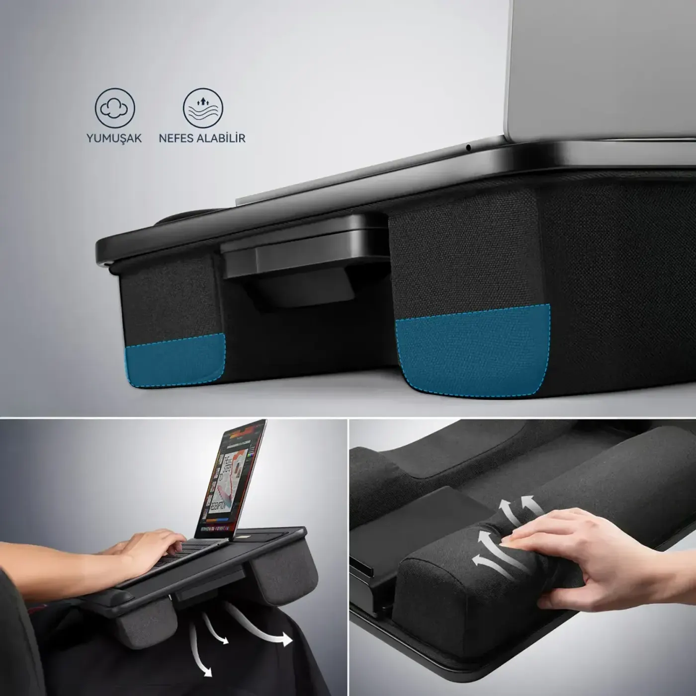 Bix Saiji GX8 LED Işıklı Çok Fonksiyonlu Laptop Standı — görsel 3