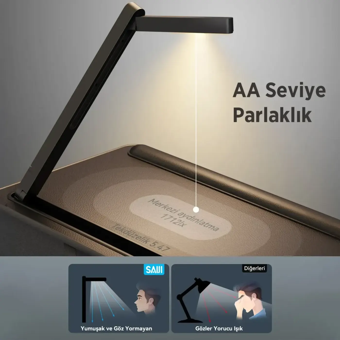 Bix Saiji GX8 LED Işıklı Çok Fonksiyonlu Laptop Standı — görsel 5