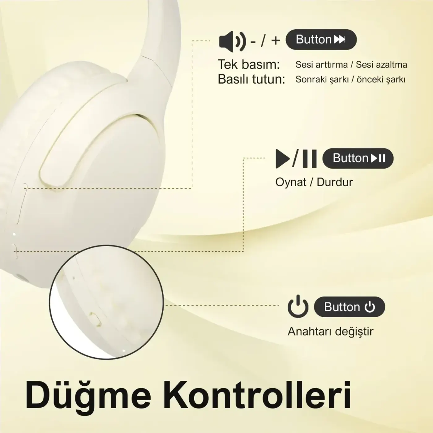 H2 Soundcraft 40mm Sürücülü 14 Saat Kulak Üstü Kulaklık — görsel 6