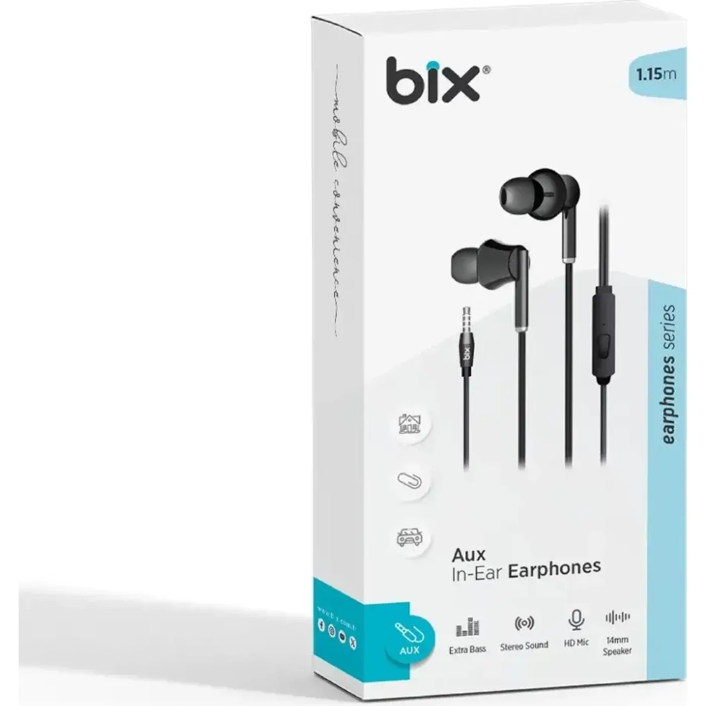 HF01A 14mm Extra Bass Özellikli Mikrofonlu 3.5mm AUX — görsel 5