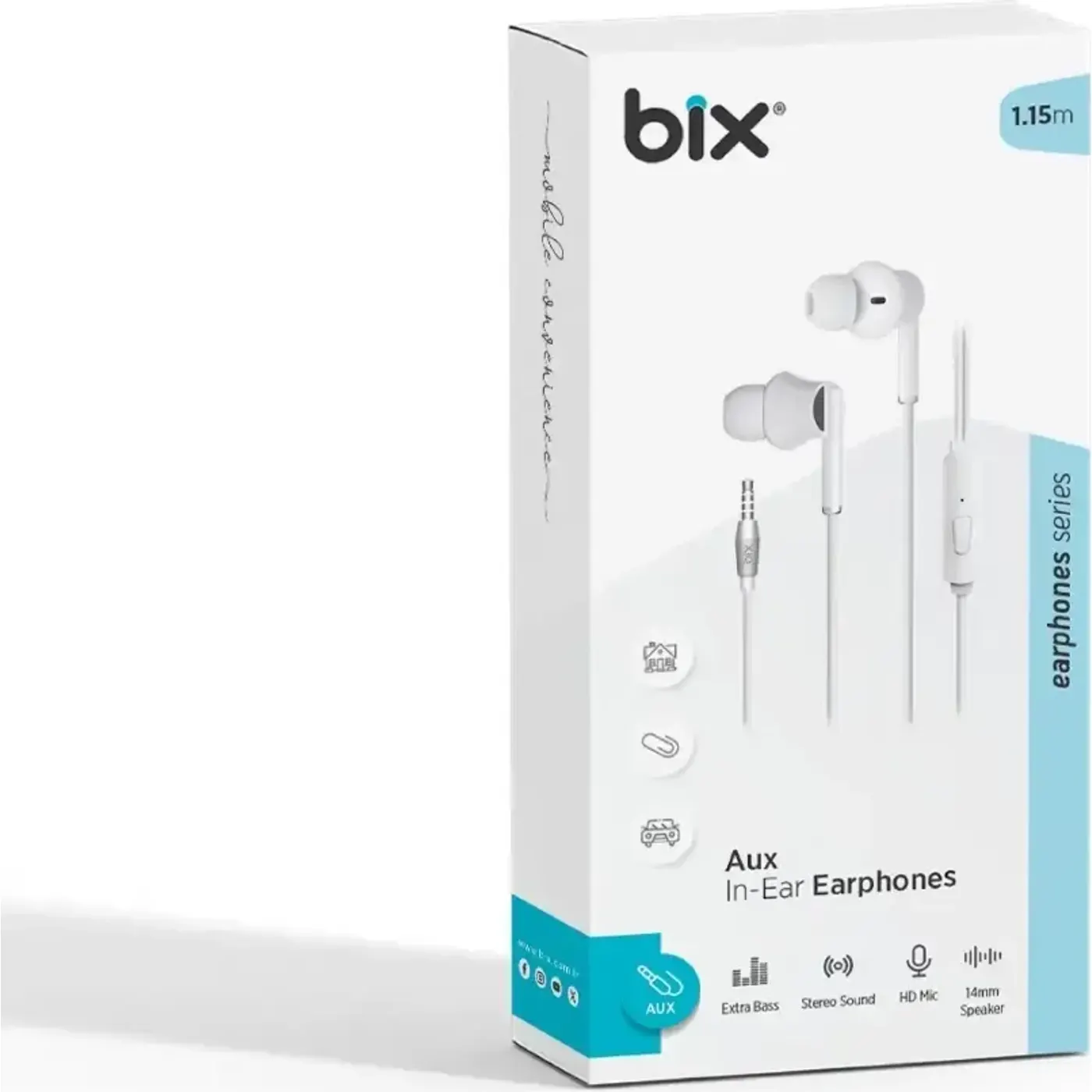 HF01A 14mm Extra Bass Özellikli Mikrofonlu 3.5mm AUX — görsel 5