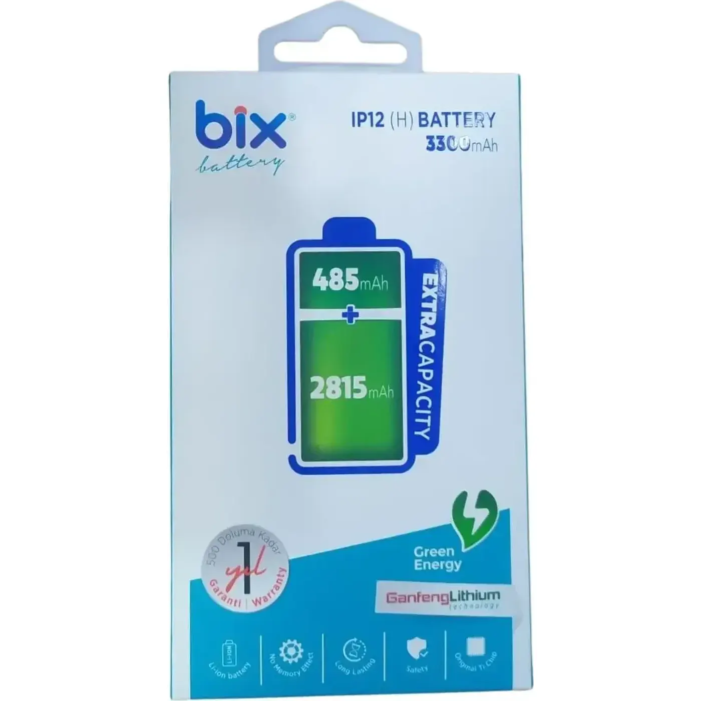Bix IP12(H) iPhone 12 için 3300mAh Ekstra Batarya — görsel 2