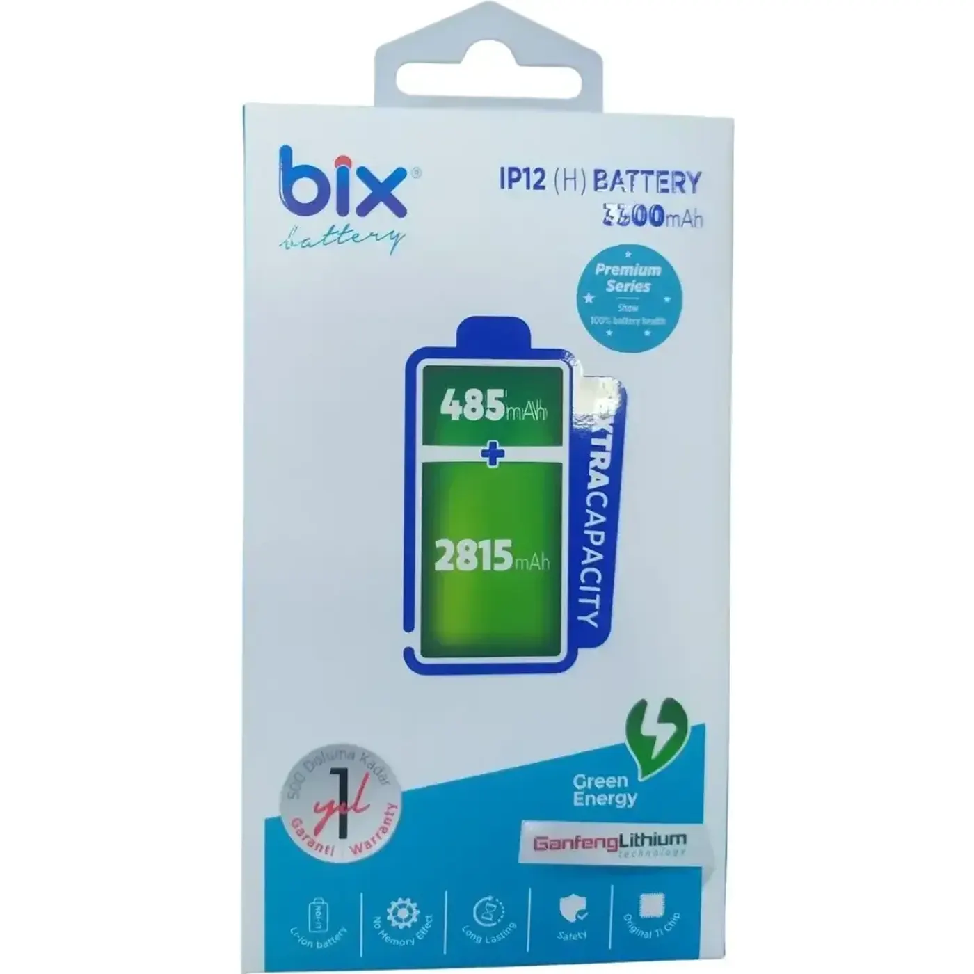 Bix IP12(H) iPhone 12 için 3300mAh Ekstra Batarya — görsel 2