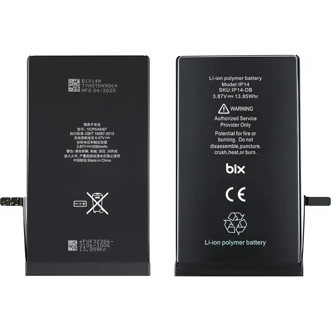 iPhone 14 için 3580mAh Ekstra Kapasiteli Batarya