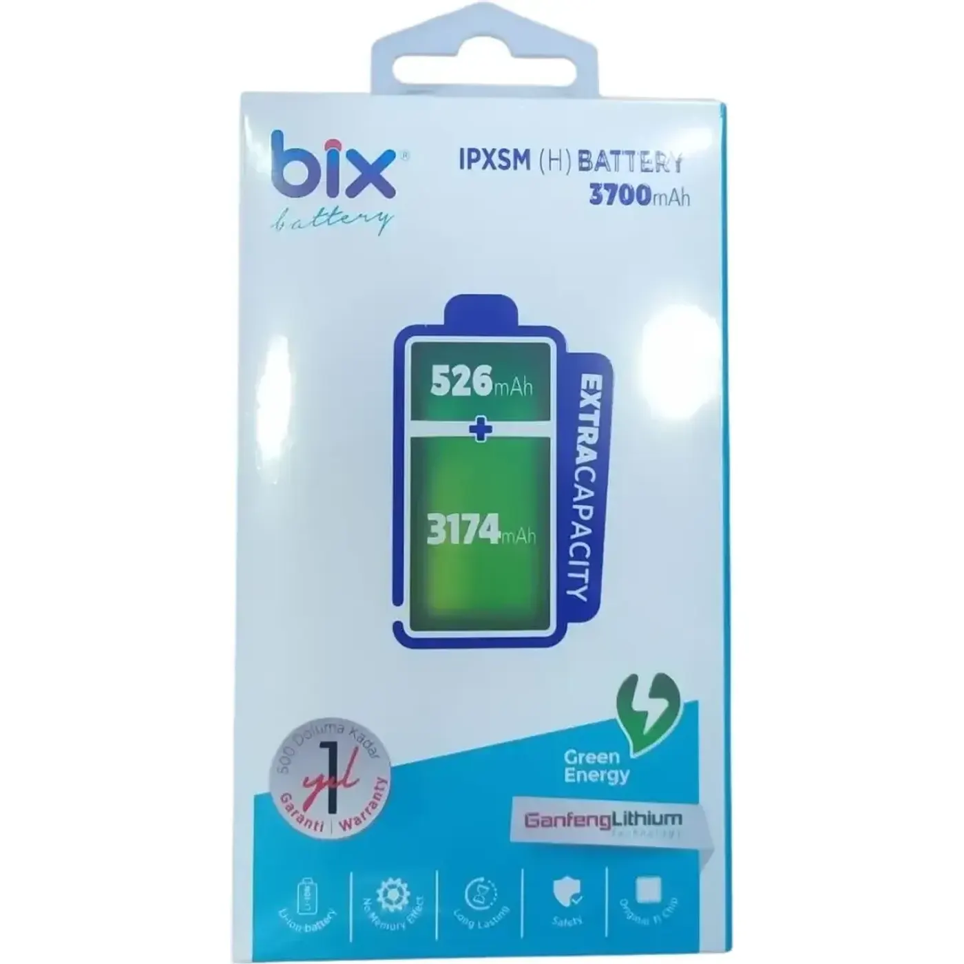 Bix IPXSM (H) iPhone XS Max için 3700mAh Ekstra Batarya — görsel 2