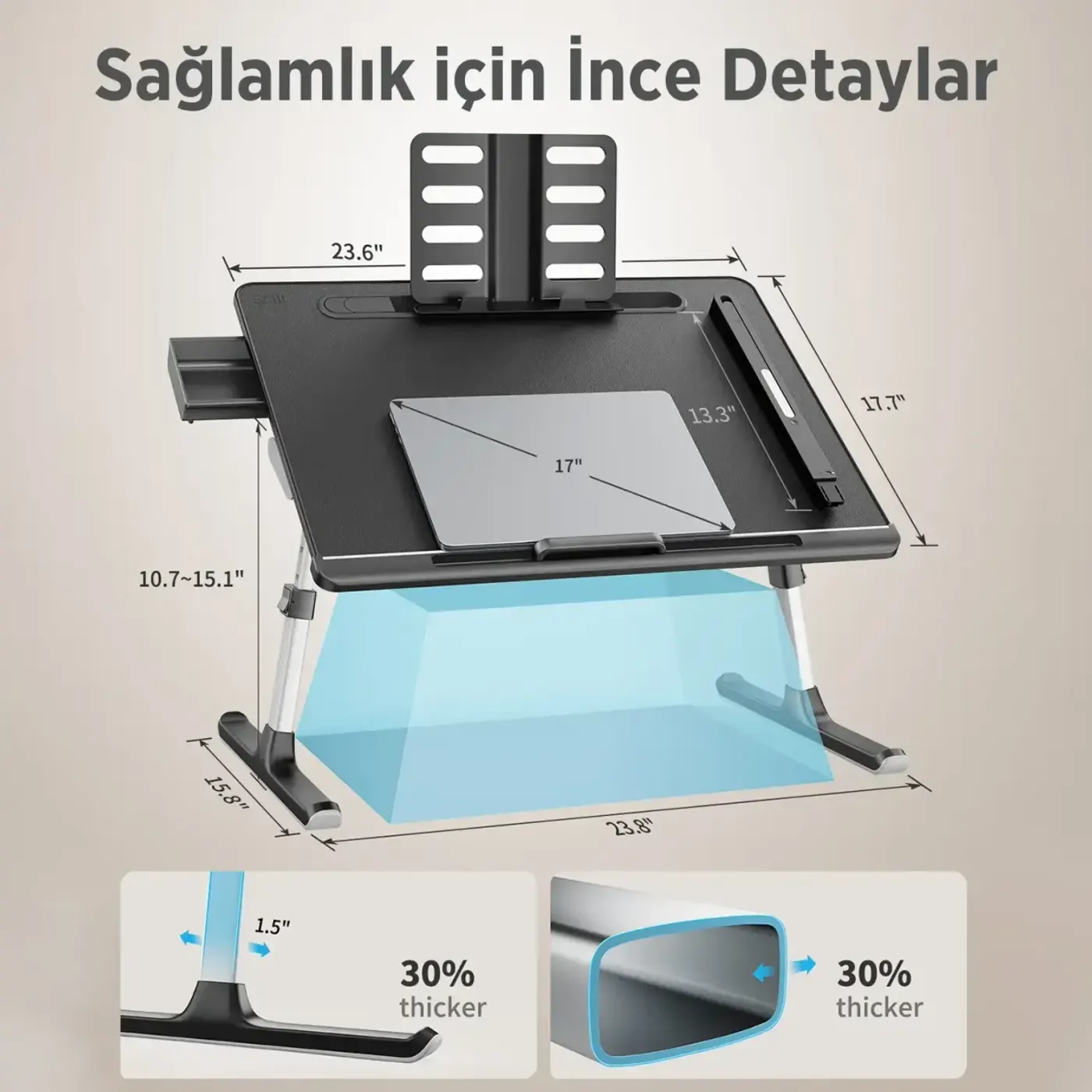 Bix Saiji K8 Ultimate LED Işıklı Çalışma Masası – 3 — görsel 4