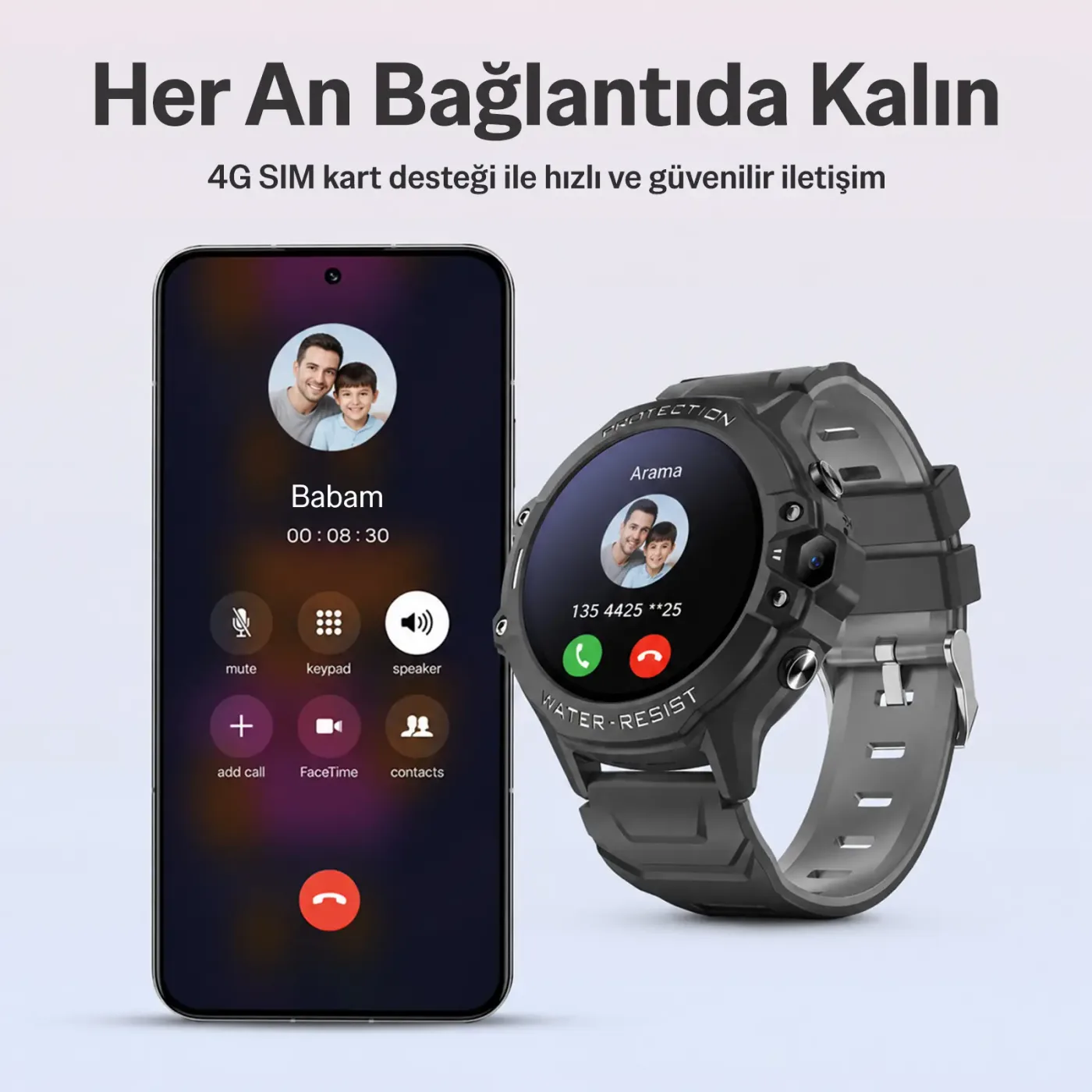 Bix Kids KW03 Sim Kartlı GPS Rota Takipli Akıllı Saati — görsel 3