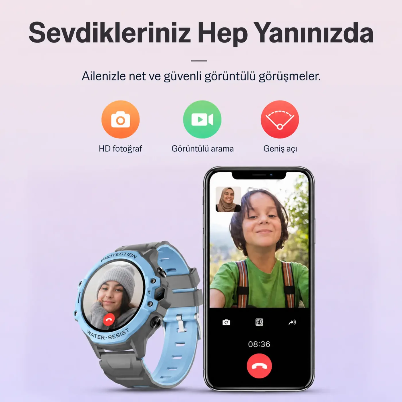Bix Kids KW03 Sim Kartlı GPS Rota Takipli Akıllı Saati — görsel 5