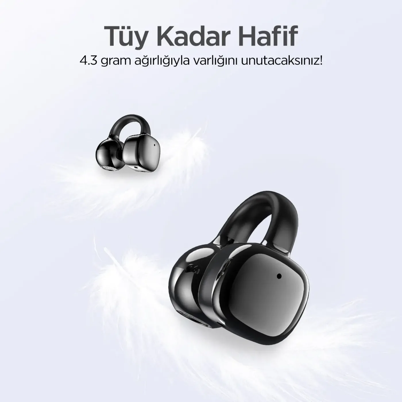OWS1 Bluetooth 5.4 Hafif Open-Ear Kulak İçi Kulaklık — görsel 3