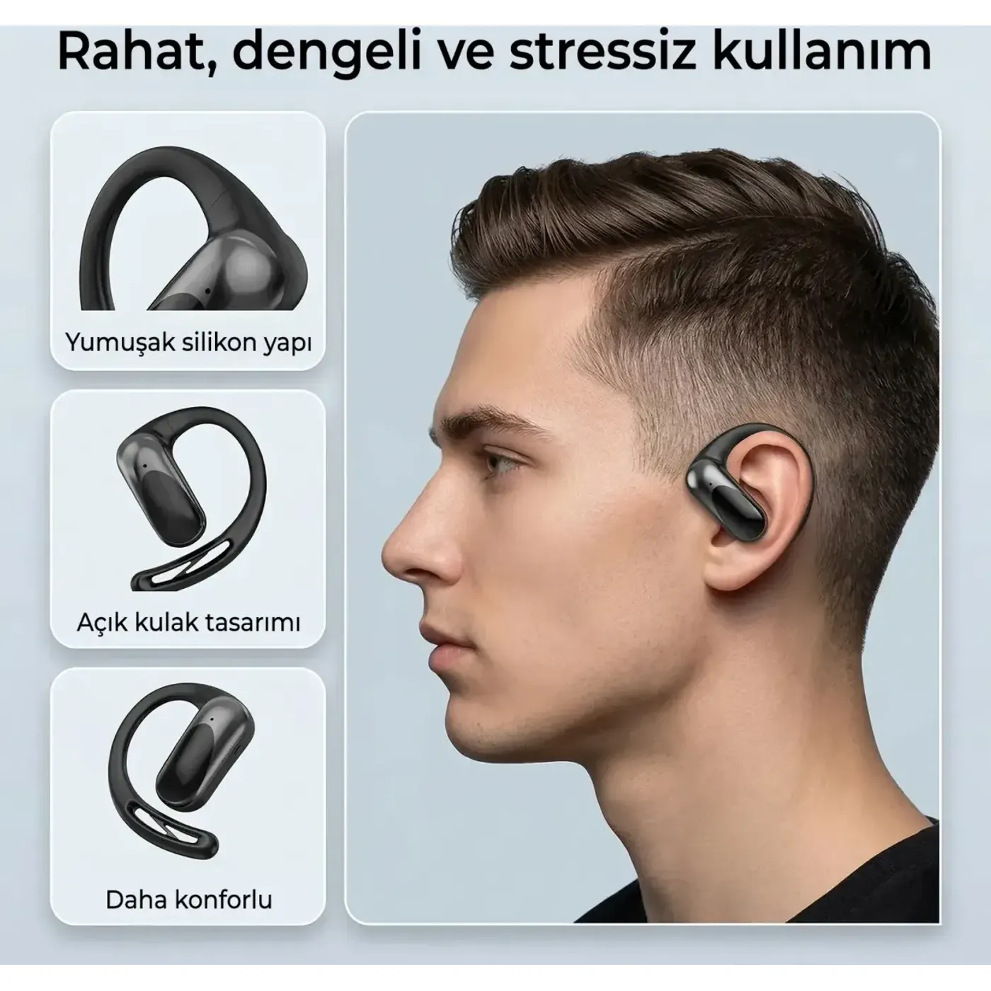 OWS2 Bluetooth 5.4 Stereo Sesli IPX4 Kulaklık — görsel 3