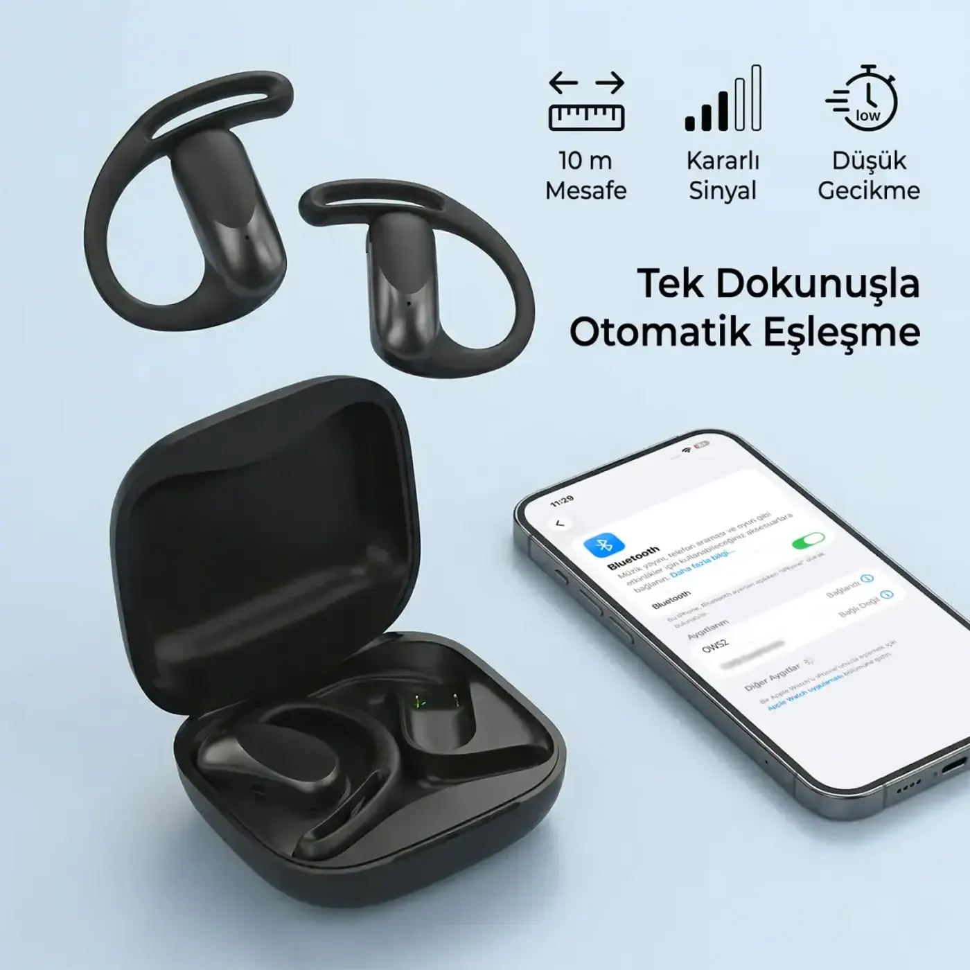 OWS2 Bluetooth 5.4 Stereo Sesli IPX4 Kulaklık — görsel 5