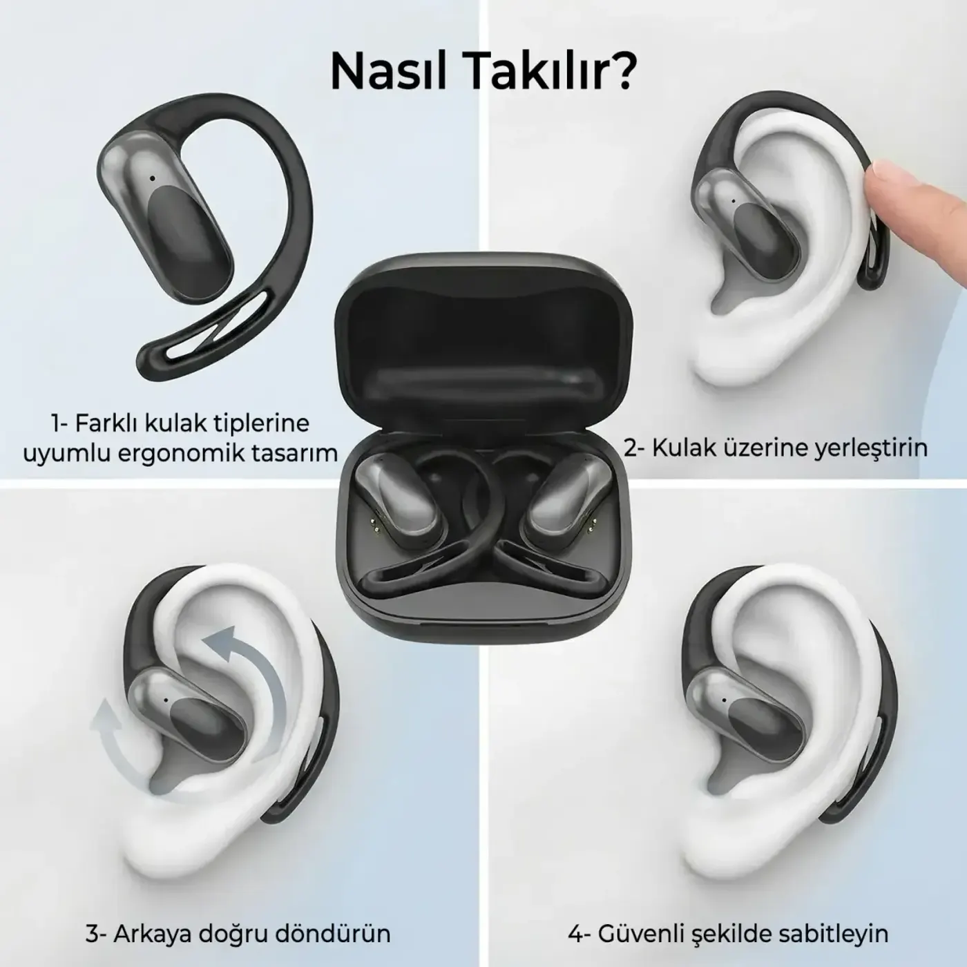 OWS2 Bluetooth 5.4 Stereo Sesli IPX4 Kulaklık — görsel 6