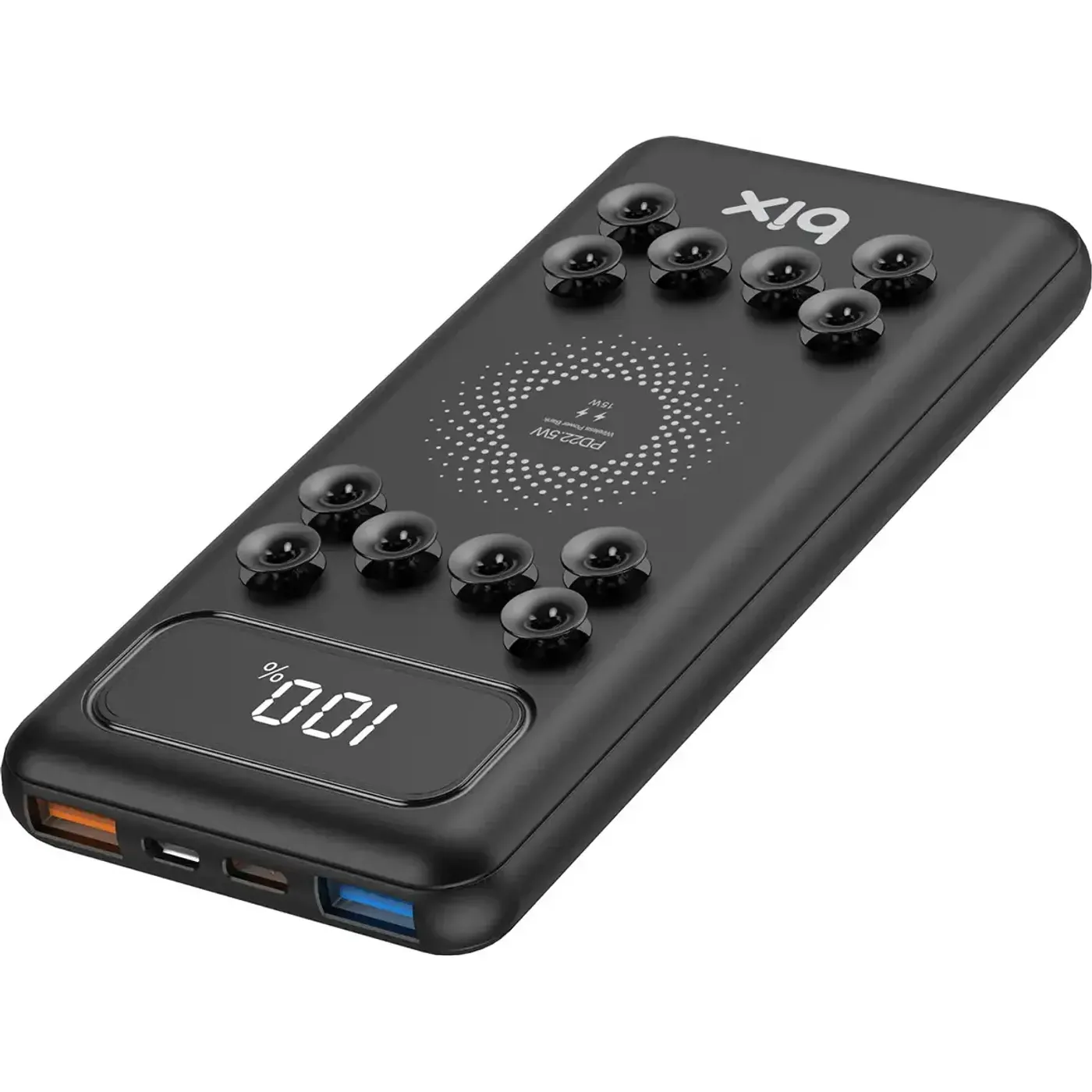 PB103 10000 mAh Vantuzlu Kablosuz LED Powerbank — görsel 3